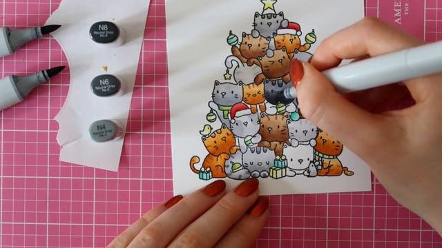 EASY Copic Coloring Feat. Oh Kitty Tree (Mama Elephant) #cardmaking #mamaelephant