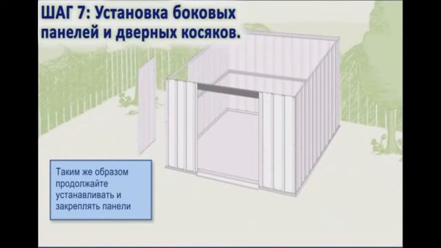 Металлическийо сарай BARNAS инструкция по сборке