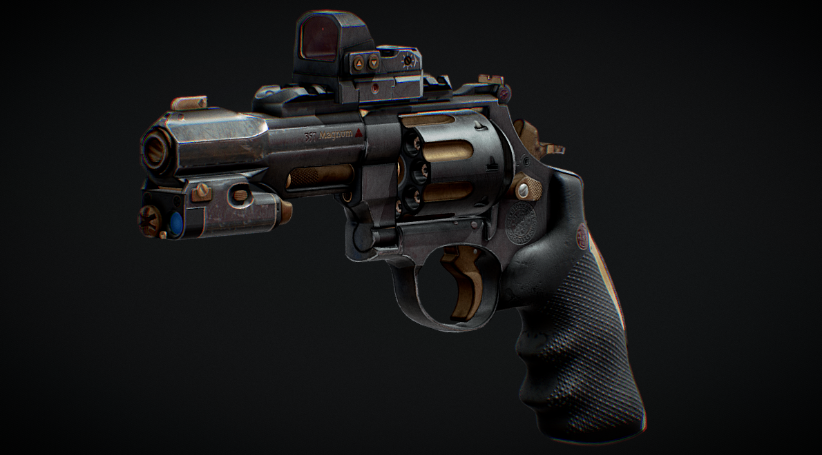 Revolver Magnum 357 (桜) в 3D от MaliNova