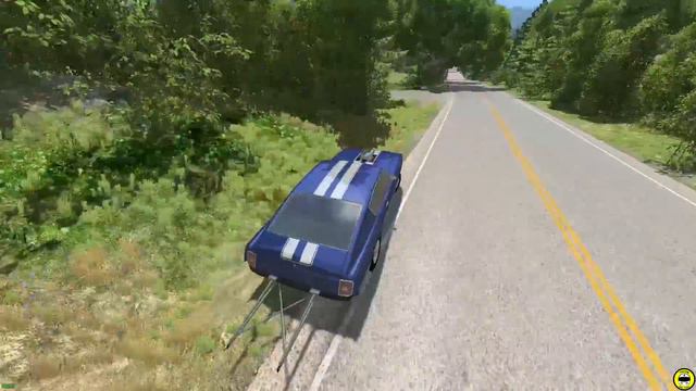 BeamNG Drive Spike Strip Race Car Crashes #8