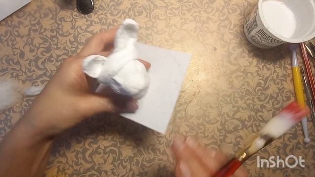 кролик. ватная игрушка.