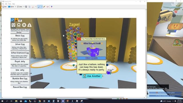 Getting A Gifted Buoyant Bee And A Gifted Vector Bee From Royal Jelly Back To Back - Bee Swarm Sim