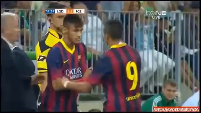 Neymar Makes Debut For Fc Barcelona Vs Lechia Gdansk