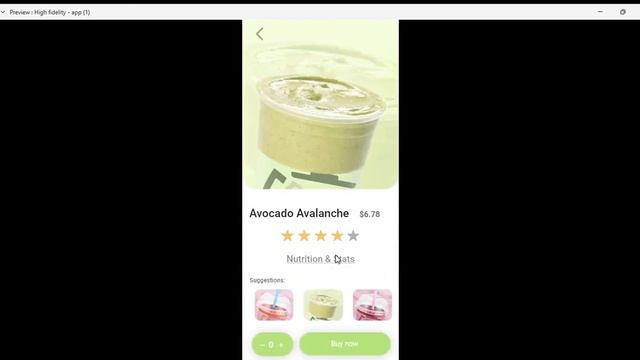 Adobe XD 2022 booster juice mobile prototype test