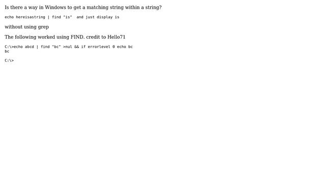 How can the Windows Command Line do a grep -o?