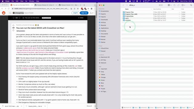 How To Upgrade MoltenVK & DXVK CrossOver Manually M1 Mac + Comparison Video 1.7 vs 1.9.2 Stutter Fi