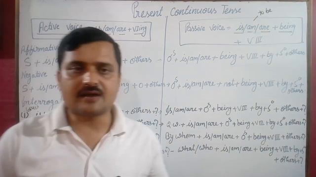 Active & Passive voice (Present Continuous Tense) with examples #By Dr Manoj sir#
