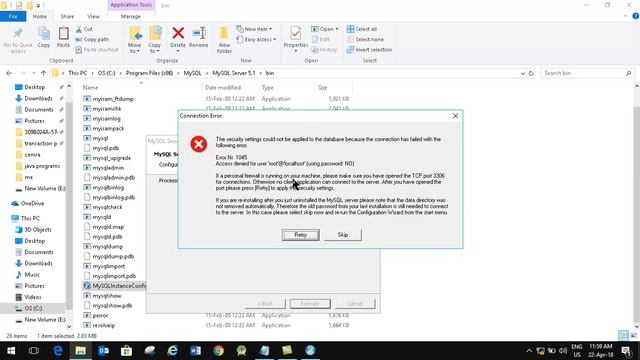 JDBC Driver Part-5 | Install MySQL Database | Error Nr-1045 | Access denied Error | In Hindi