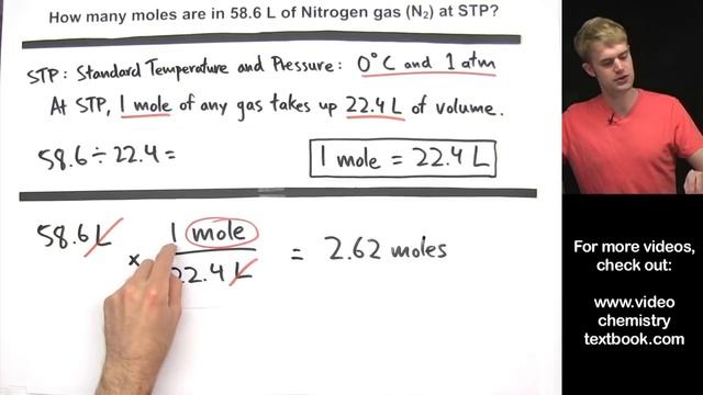 Converting Between Moles And Liters Of A Gas At STP