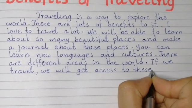 100 words essay in English on benefits of traveling/ essay on traveling