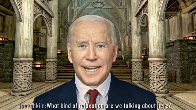 Joe Biden Meets Lydia in Skyrim