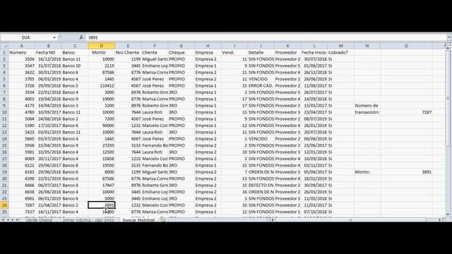 Excel integral: Función buscar (forma matricial - vectorial)