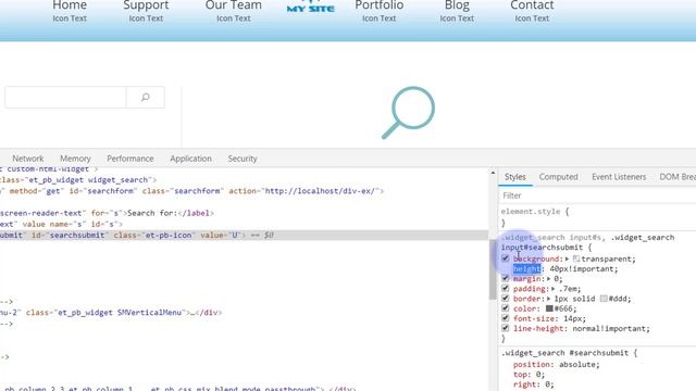 Divi Theme How To Customize The Search Box With A Divi Icon