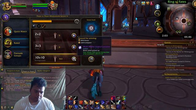 Arms Warrior (252 iLvl) WoW Shadowlands 9.2 PVP - Rated Battlegrounds 027