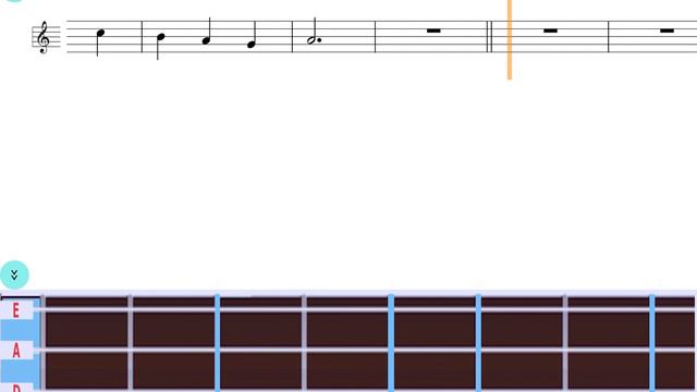 "Scarborough Fair" violin notes - "Easy Note" app (iOS & Android) - learn violin app