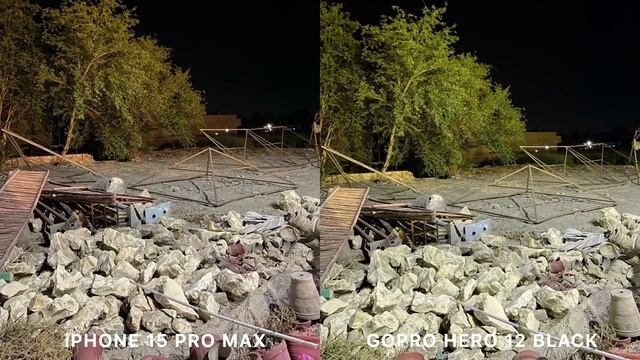 iPhone 15 Pro Max VS GoPro Hero 12 Black Night Mode Camera Comparison