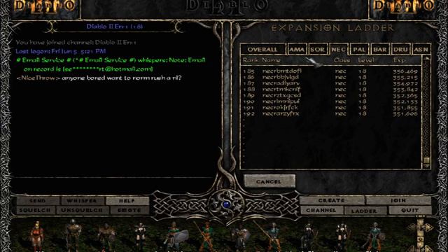 Diablo II Utterly Infested With Bots - Top 1000: 998 Sorceress Bots, 2 Humans?