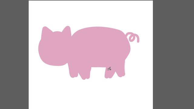 Рисуем свинку детям часть 20