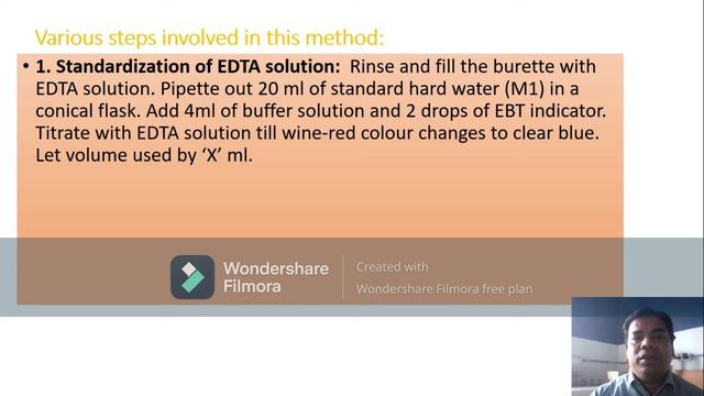 Estimation of totalhardness of water by EDTA metod# Complexometric method# water &it's treatment