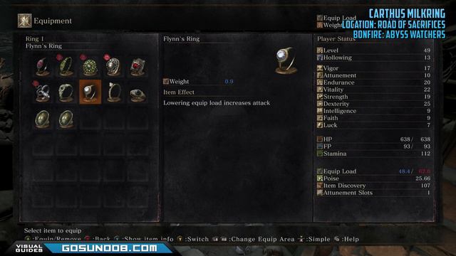 Dark Souls 3 - Carthus Milkring & Bloodring - Location Guide