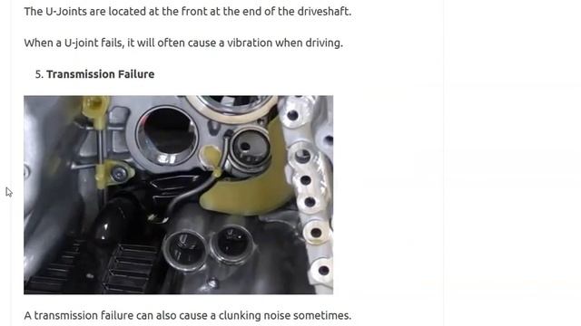 8 Causes when a Vehicle Makes Clunking Noise When Accelerating