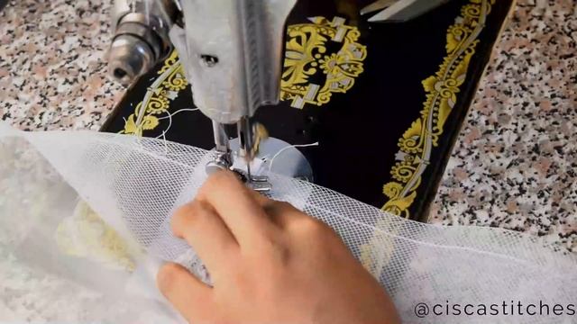 How to Attach crinoline to Organza Peplum/flare for children ball dress.