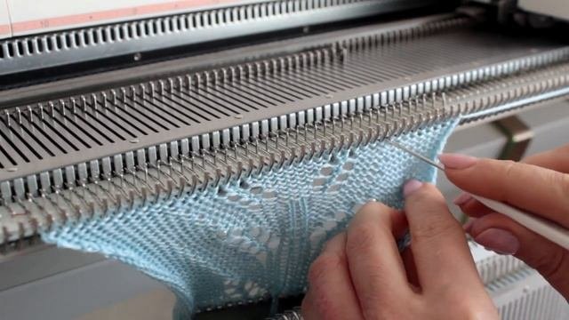 Колосок с бусинами Машинное вязание || Machine Knitting