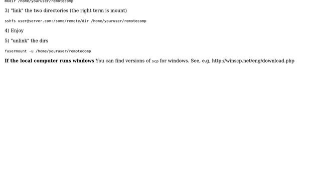 Ubuntu: In SSH, how do I mv to my local system?