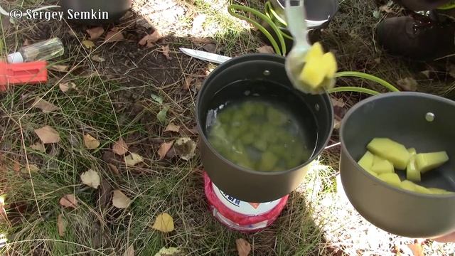 Испытания китайских котелков и суп из кильки.
