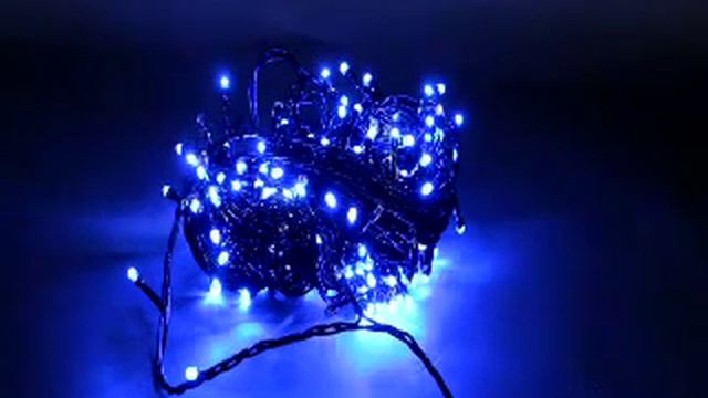 A 243 BLUE WITH FLASH гирлянда светодиодная 18м 200LED влагозащищенная 2 1