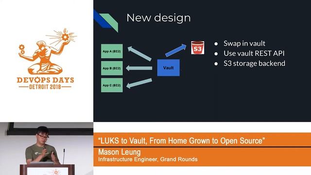 DevOpsDays Detroit 2018: From LUKS to Vault, our journey of secret management by Mason Leung