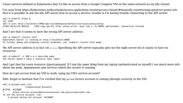 DevOps & SysAdmins: GCP: Access a Kubernetes Service from a Google Compute VM