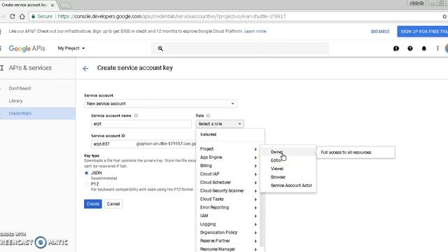 How to configure google service account for google drive operation