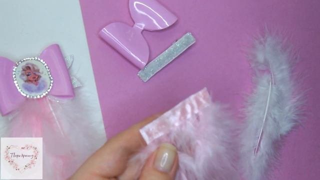 ?Такого с кожзамом никто не делал? ч.2/?DIY Бантики с интересной серединкой ?/МК Алена Творю красот