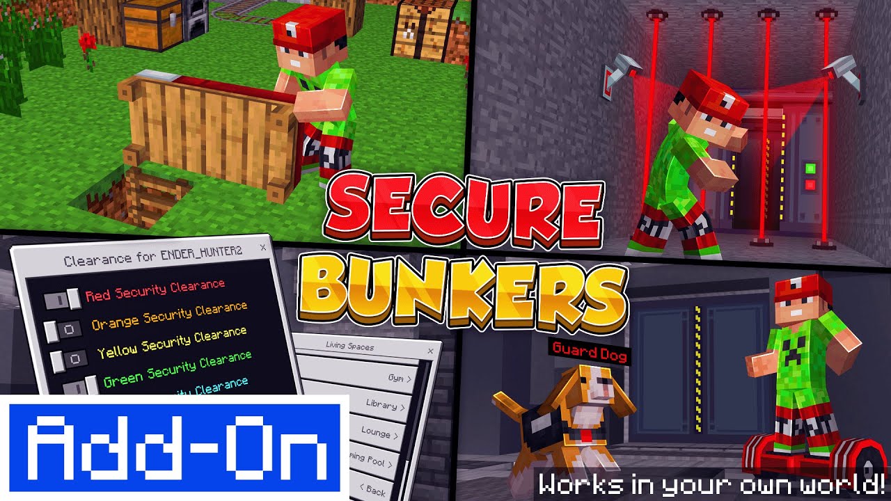 Minecraft Bedrock Add-On "Secure Bunkers"