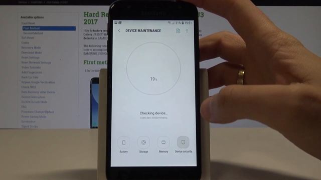 How to Perform Virus Scan on SAMSUNG Galaxy J3 2017 - Security Scan Tutorial