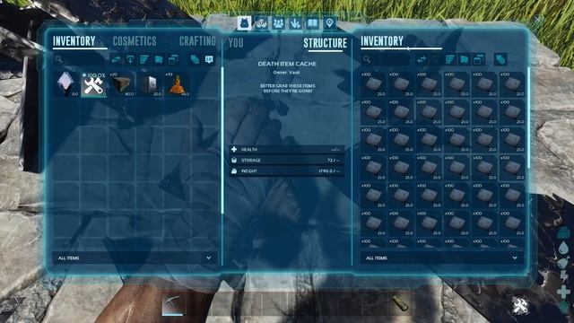 How to fix Vault disappearing while carrying with Rhyniognatha - ARK Survival Ascended