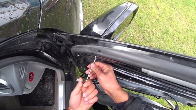 Как снять и поставить  боковое  зеркало на мерседес мл 350 . Зеркало на Mercedes w164