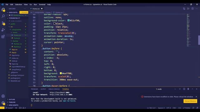 Animated Typewriter Effect Using ReactJs in 2022 || Text Typing Effect for Portfolio Homepage