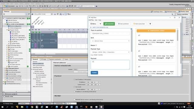 MQTT PLC S7-1200 publisher BROKER MOSQUITTOPart1