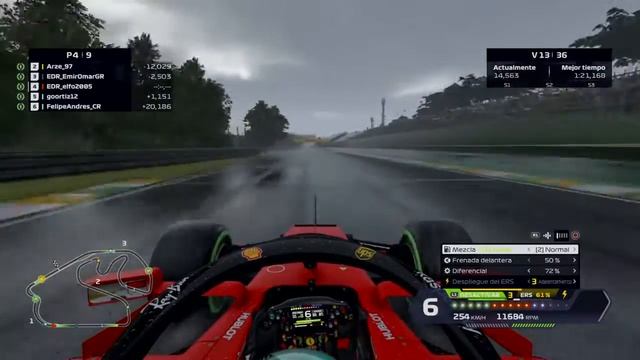 Liga eDriveRacing | División F1 | Round 7 | Brasil 50% #Ferrari #13 #EDRTeam