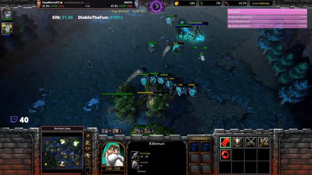 Dark Ranger And Naga Vs Beastmaster And Keeper - Warcraft 3