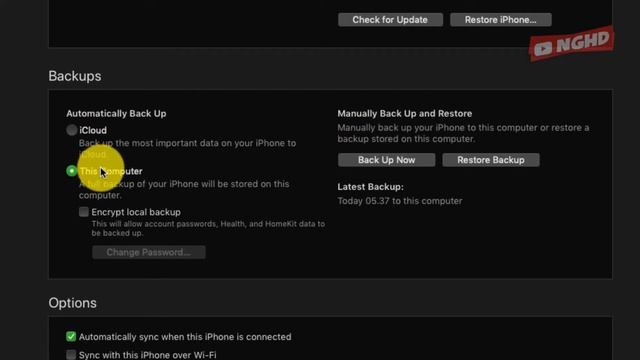 Cara membackup iphone lewat itunes di MacBook (macOS)