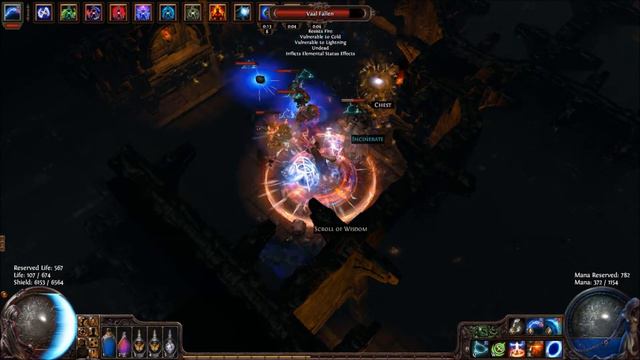 Path of Exile 0.11.2 RF Freezing Pulse Witch - Necropolis Map