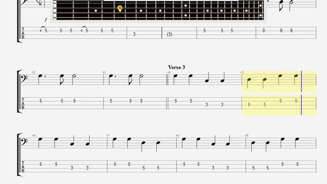 Beatles The   Tell Me What You See BASS GUITAR TABLATURE