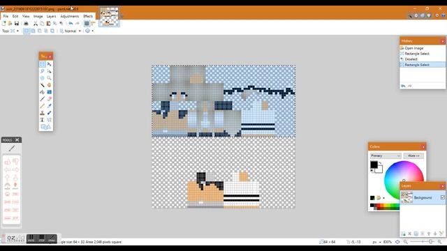 How to make a 64x64 minecraft skin into a 64x32 skin MCA SKIN FOLLOW UP