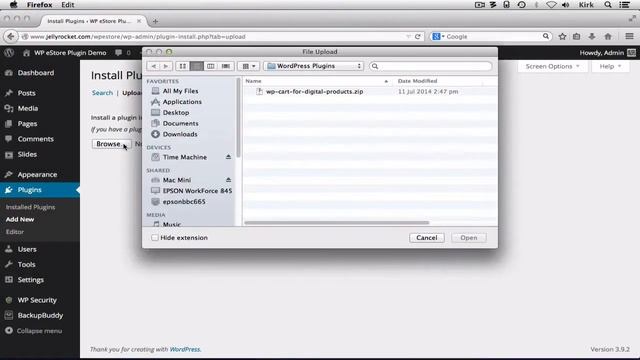 WP eStore Quick Start Video - Plugin Installation
