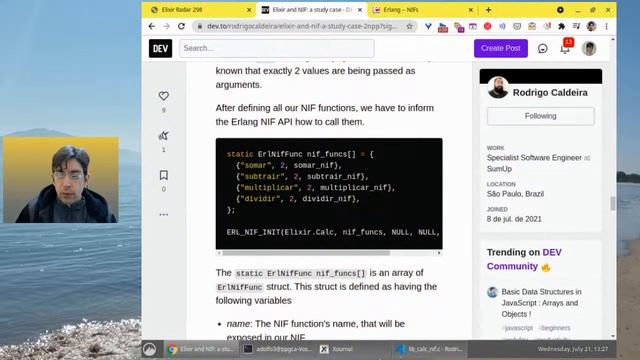 Elixir and NIF: a study case, by Rodrigo Caldeira