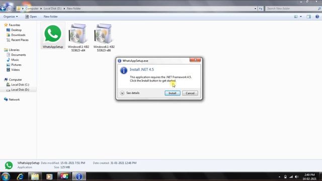 Error Installing What's App In Windows 7 Tamil