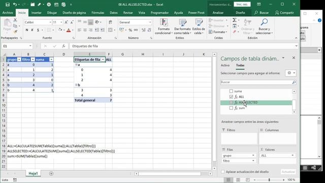 08 Power Pivot Excel: Funciones ALL y ALLSELECTED